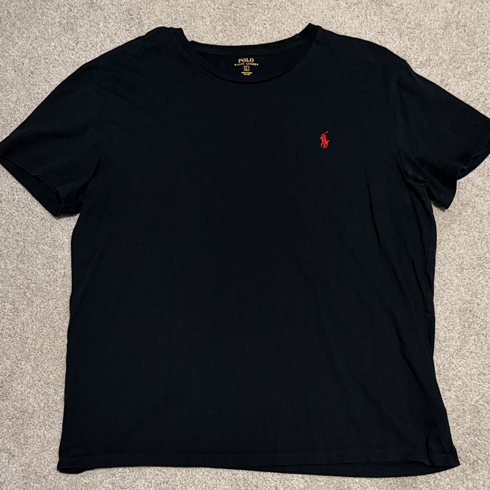 Polo by Ralph Lauren Black Tee with Red Logo